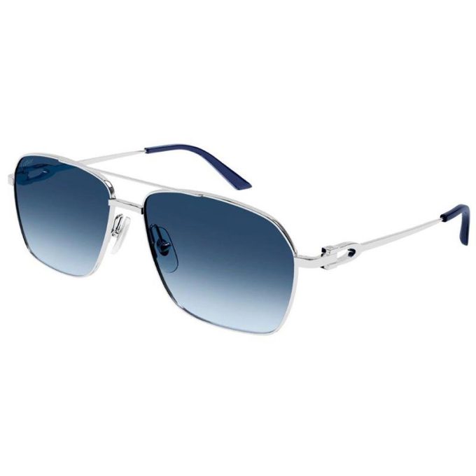 Cartier Sunglasses Mens Navigator Sunglasses-Silver