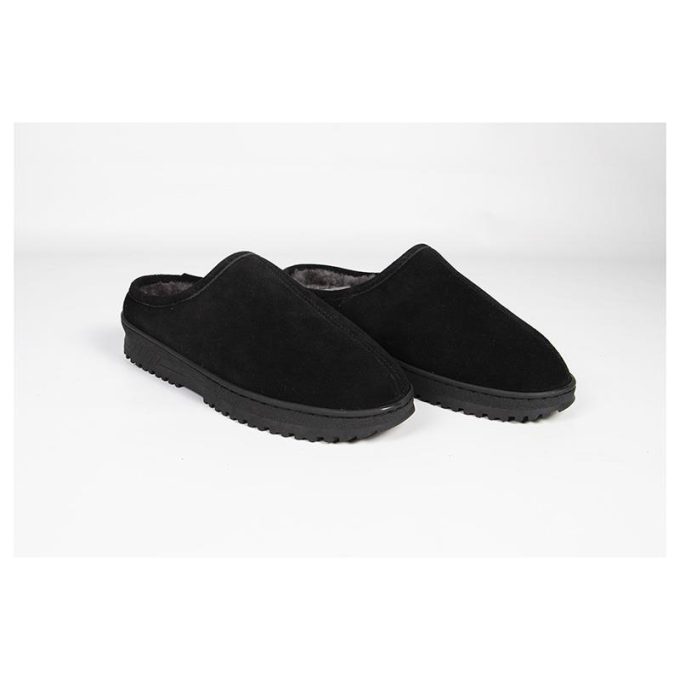 Cloud Nine Sheepskin Mens Clog-Black