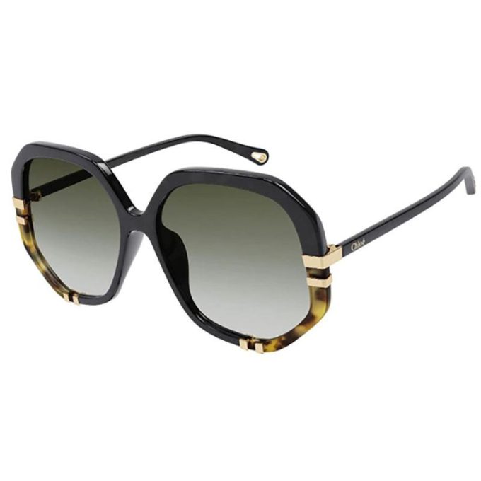 Chloe Sunglasses Womens Geometric Sunglasses-Black