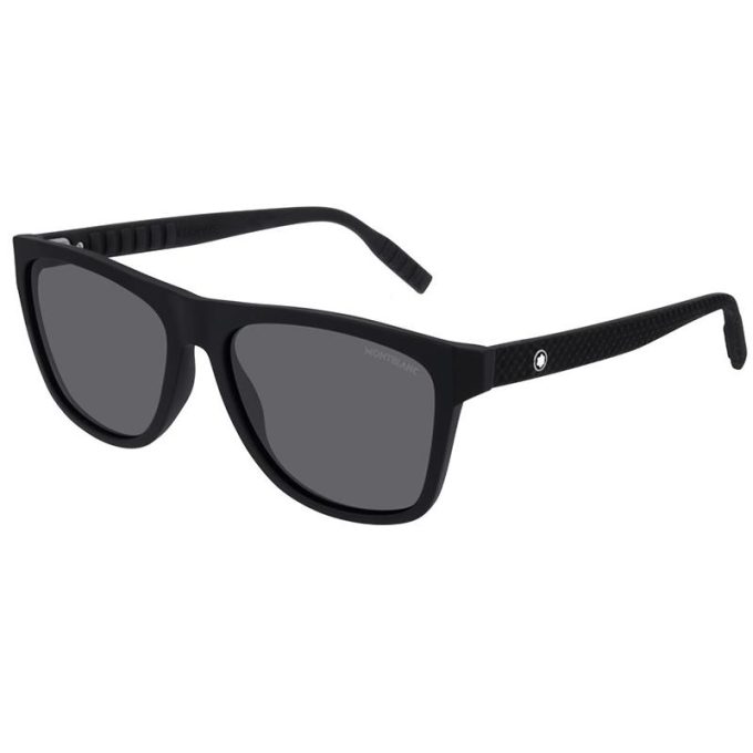 Mont Blanc Sunglasses Mens Wayfarer Sunglasses-Black