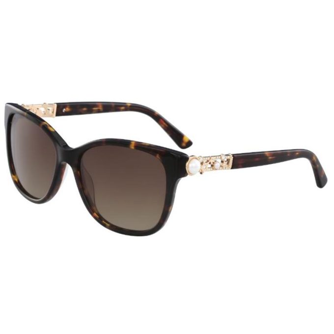 Bebe Womens Cat Eye Sunglasses-Tortoise