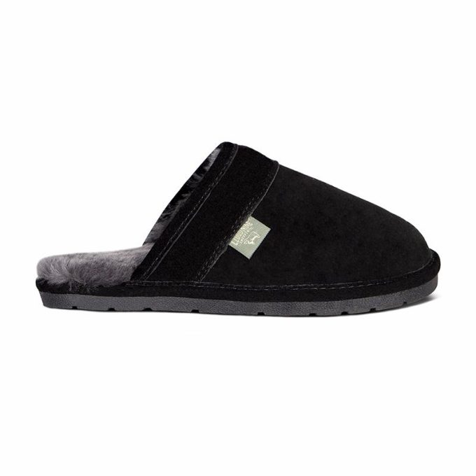 Cloud Nine Sheepskin Mens Scuff Slip-On-Black