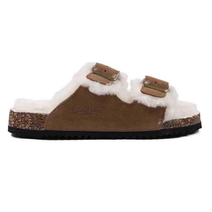 Cloud Nine Sheepskin Womens Felicia Slide-Chestnut