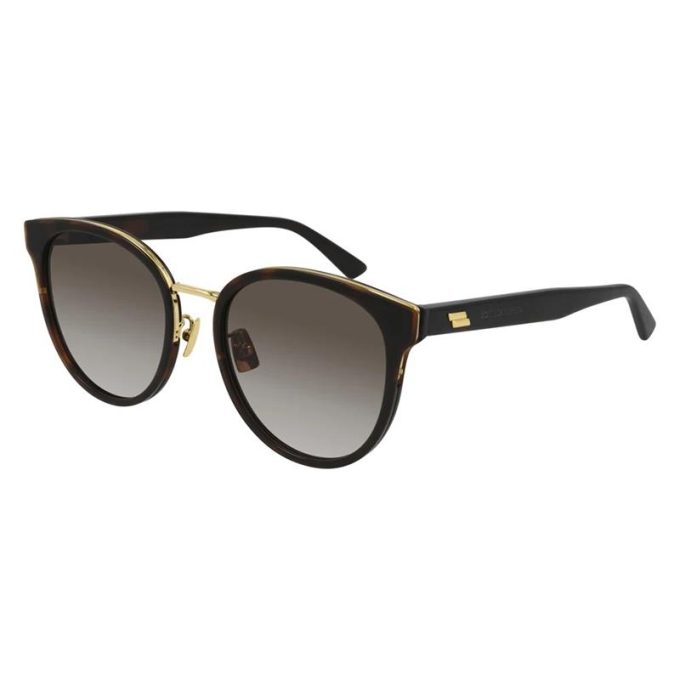 Bottega Veneta Womens Minimalist Sunglasses-Havana